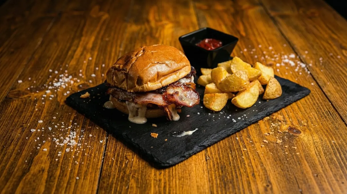 Hamburguesa de Costillas BBQ con Idiazabal